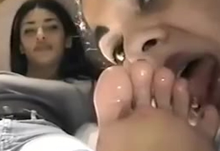 Lesbian foot marvel at
