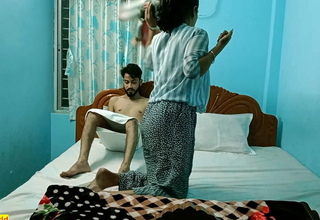 Indian young crony fucking hard room service hotel girl at Mumbai! Indian hotel sex