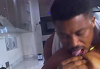 See as a hungry brother ate make an issue of breast-feed inlaw's sweet boobs increased by pussy in make an issue of Kitchen for Lunch