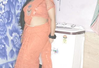 Indian sexy StepMom got fucked while purifying clothes with Clear Hindi audio