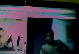 Deshi couple showing jugs on Facebook video chat