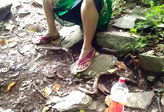 first ever outdoor sex with my neighbor aunty close to jungle