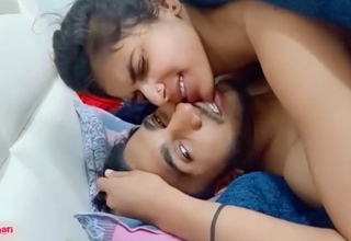 Hot Indian girlfriend fucked by boyfriend above her birthday with Hindi audio
