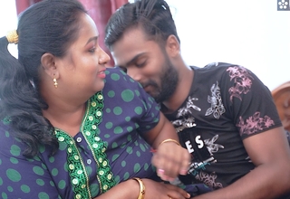 Desi Mallu Aunty enjoys his neighbor's Big Locate when she's all alone at home ( Hindi Audio )