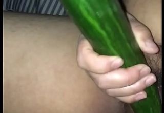 Bollywood Indian desi get beside to puts 14 inch cucumber beside her pussy