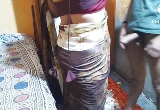 Very adorable downcast Indian housewife