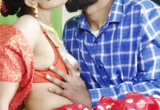 Sexy indian battalion chudai in red saree at tenebrous first duration sex
