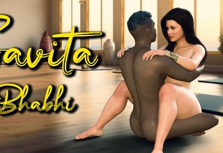Busty Savita Bhabhi enjoyed a sex lesson with her yoga instructor.