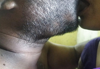 Tamil couple liplock face lick boob work