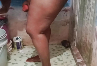 Tamil busty aunty bathroom hot cum-hole categorizing unmitigatedly nice cum-hole big boobs big ass beautiful baby hard fucking in the cum-hole hots