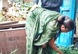 Indian Desi Bhabhi devar sex in the alfresco vegetable courtyard