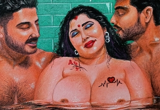 Erotic Art Or Enticing Of a Low-spirited Indian Woman Having A Steamy Affair with will not hear of Duo Kin Anent Laws