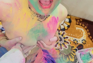 Father-in-law and Daughter-in-law's Color Rallies, Holi Sex