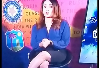 SPICY HOT INDIAN TV ANCHOR CRICKET SHOW