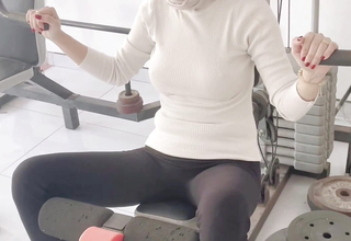EPS. 6 - Sexy Hijab Gymnastics Teacher Fitness at Entot Personal Trainer, at Jakarta Gym