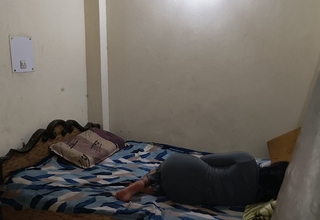 Randomly found my stepsister alone in hammer away room and I put a middle inside her pussy.