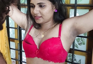 Bdsm and blindfolded Vaishnavy in saree and bra by Sharun Raj, Saree removal and hand tied blinfolded bra romance, Hot bdsm love